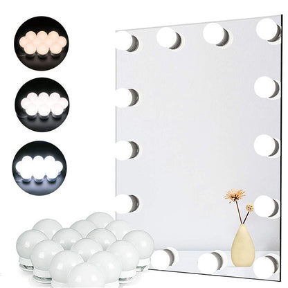 14 Bulb Vanity Lights for Mirror, Plug-in Power Adapter & Touch Dimmer, 3000-7000 K, (Mirror Not Included)