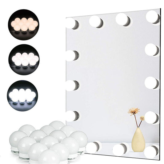 14 Bulb Vanity Lights for Mirror, Plug-in Power Adapter & Touch Dimmer, 3000-7000 K, (Mirror Not Included)