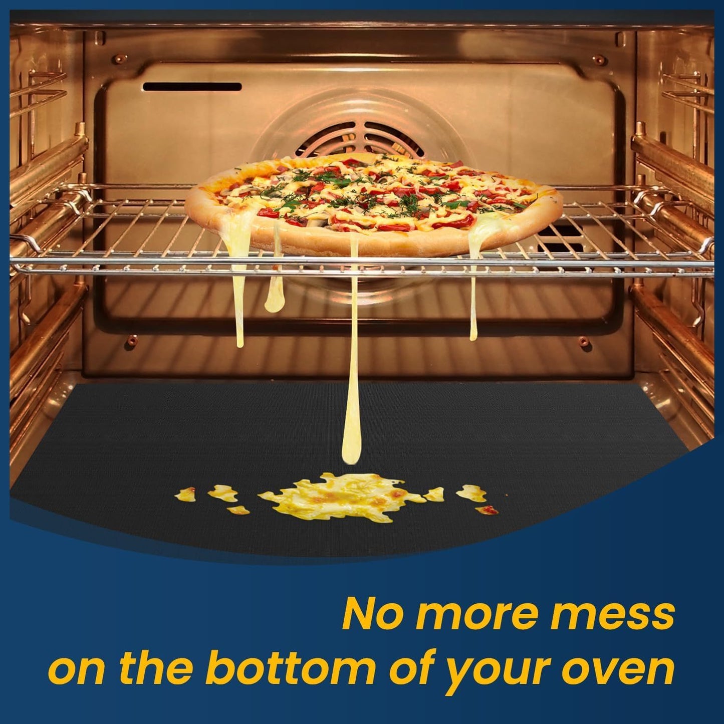 Cooks  Non-Stick Oven Protector Mat - 5 Heavy Duty Nonstick Oven Rack Liners to Protect Convection, Electric, Gas, & Microwave Ovens -   Heat Resistant Baking Mat（Only cushion）