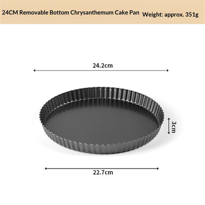 11 & 9 Inch Round Tart Pans with 2Pcs 4'' Mini Pans. Removable Bottom, Non-Stick Coating, Rugged Carbon Steel for Tart Quiche Pie Making. Gift for Christmas Thanksgiving Party Festival Family