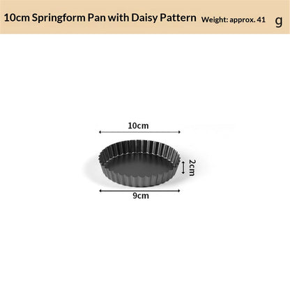 11 & 9 Inch Round Tart Pans with 2Pcs 4'' Mini Pans. Removable Bottom, Non-Stick Coating, Rugged Carbon Steel for Tart Quiche Pie Making. Gift for Christmas Thanksgiving Party Festival Family