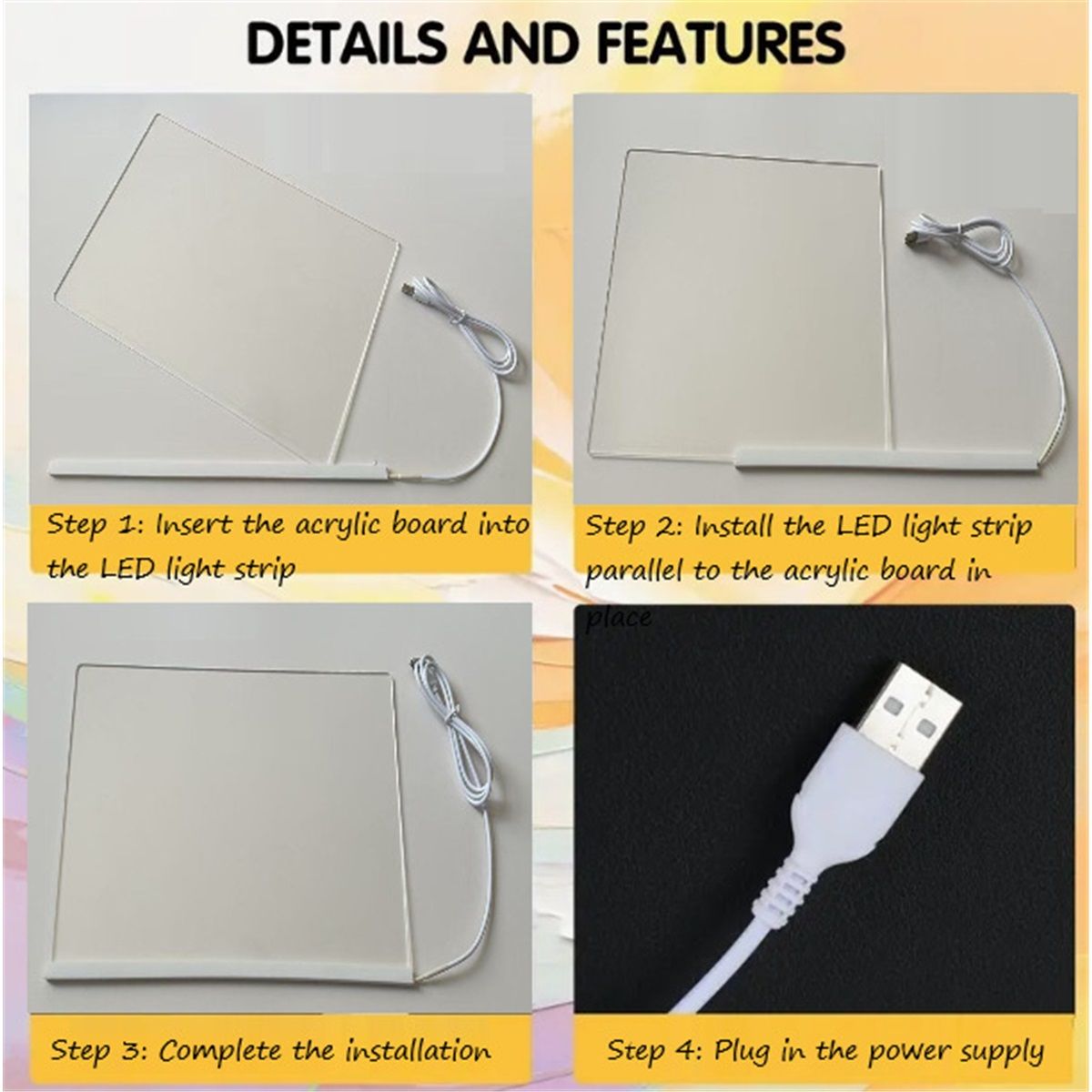 LED Drawing Board  Doodle Glow Board for Christmas Gift, Room/Store/Festival,etc LED Glow Drawing Board