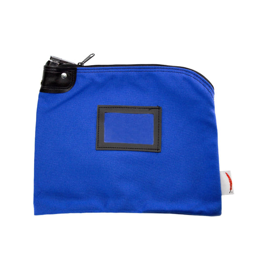 Locking Cash Bag with Keys  Bank Deposit Bag with Pop-Up Lock and ID Cardholder for Secure Money Storage Safe, Blue