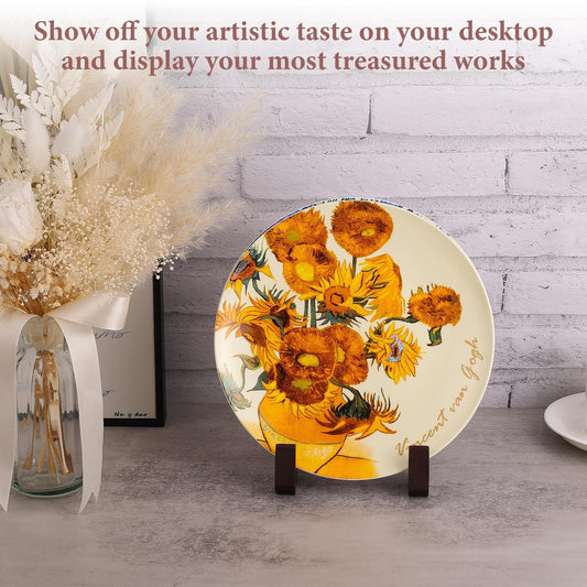 Wood Plate Stand for Display, Picture Frame Easels Stand Holder for Table Top, Display Holder for Photo Card Decorative Plate Artwork