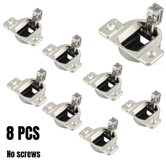 8pcs Replacement for 110 Degree Screw-in Compact 33 Hinge, 8-Pack, Cabinet Door Hinges to Replace Original Cabinet Hinges(Please bring your own screws)