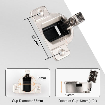8pcs Replacement for 110 Degree Screw-in Compact 33 Hinge, 8-Pack, Cabinet Door Hinges to Replace Original Cabinet Hinges(Please bring your own screws)