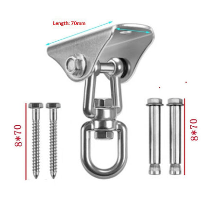 Stainless Steel Swivel Chain with 4 Snap Hooks for Heavy Bag, Gym Swing, Trapeze, and Hammock（70）