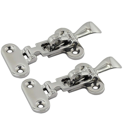 2pcs Heavy Duty 316 Stainless Steel Anti-Rattle Lockable Hold Down CLAMP Latch Locker Hatch Hardware
