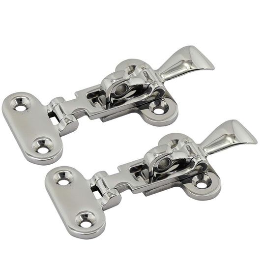 2pcs Heavy Duty 316 Stainless Steel Anti-Rattle Lockable Hold Down CLAMP Latch Locker Hatch Hardware