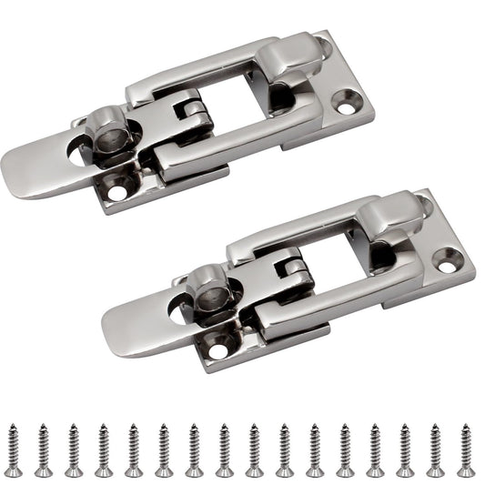 2pcs Heavy Duty 316 Stainless Steel Anti-Rattle Lockable Hold Down CLAMP Stainless Steel Lockable Latches（Including screws）