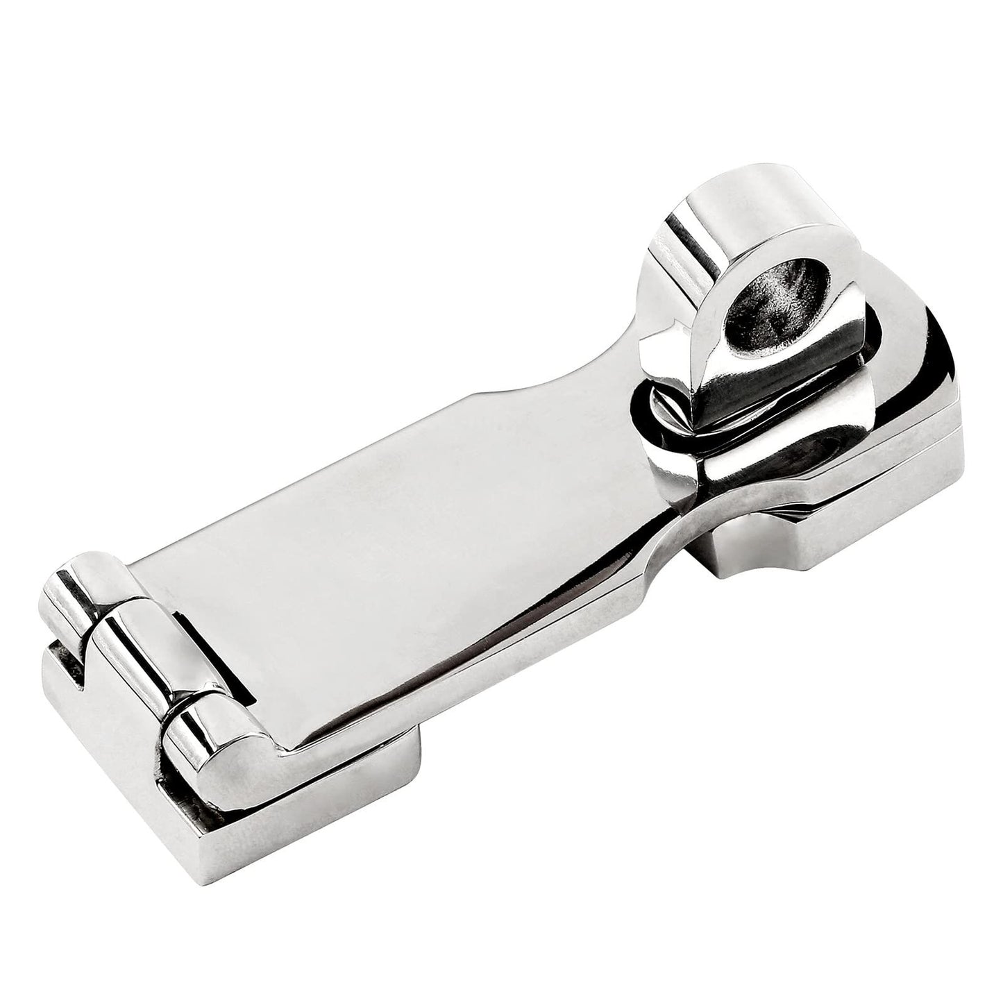 2 Pcs  Marine Grade Door Hasp, 316 Stainless Steel Swivel Safety Hasp, Heavy Duty Door Hasp with Turning Padlock Eye Mount