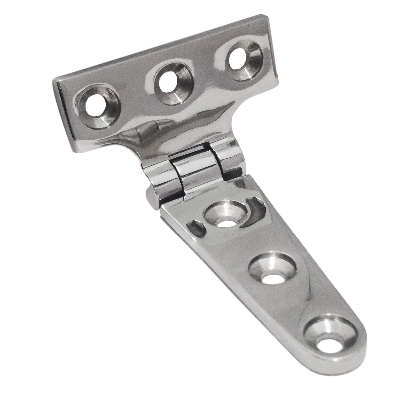 2pcs 316 Stainless Steel T Hinge, Resistance, Mirror Polished,  for Cabinet Doors, Garden Gates, Boats, Yachts（100*54*4.8mm）