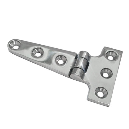 2pcs 316 Stainless Steel T Hinge, Resistance, Mirror Polished,  for Cabinet Doors, Garden Gates, Boats, Yachts（100*54*4.8mm）