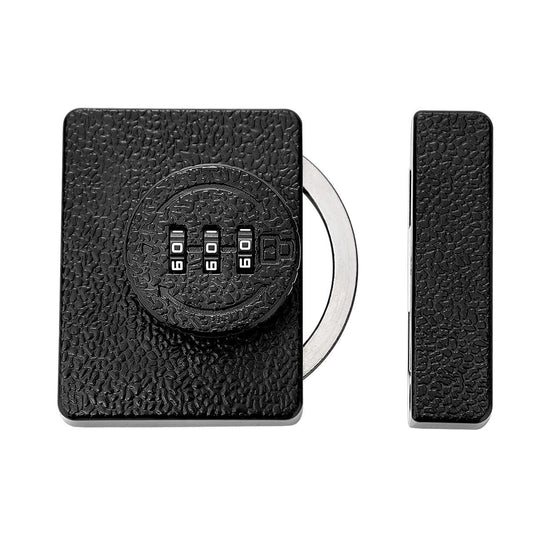 Closet Locks for Double Doors -3-Digit Keyless Cabinet Locks with Combination for Bifold Sliding Closet Door Lock with Code for Cupboard Pantry Barn Shed Door Black 1 Pack