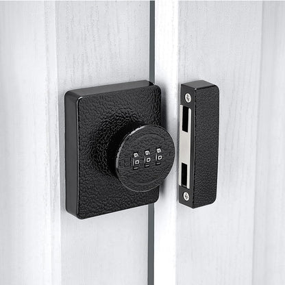 Closet Locks for Double Doors -3-Digit Keyless Cabinet Locks with Combination for Bifold Sliding Closet Door Lock with Code for Cupboard Pantry Barn Shed Door Black 1 Pack