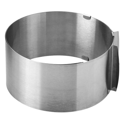 Adjustable 6-12 Inch Circle Cookie Cutter - round cake cutter Mousse Layered Cake Mold Baking Ring (6-12inch)