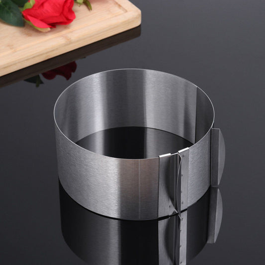 Adjustable 6-12 Inch Circle Cookie Cutter - round cake cutter Mousse Layered Cake Mold Baking Ring (6-12inch)