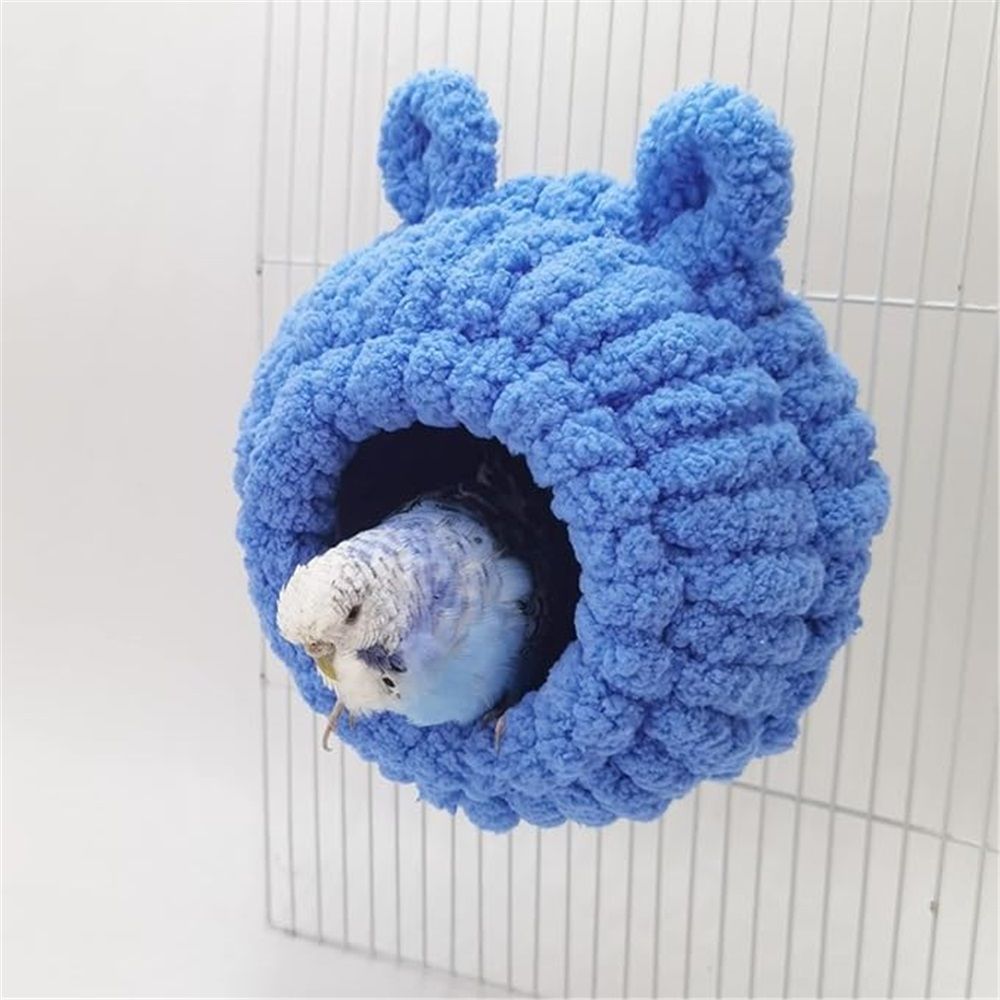 Bird Breeding House Cockatiel Snuggle Hut for Budgie, Parakeet, Cockatiel,  Lovebird, Canary, Finch, Hamster, Small Pets(Blue)