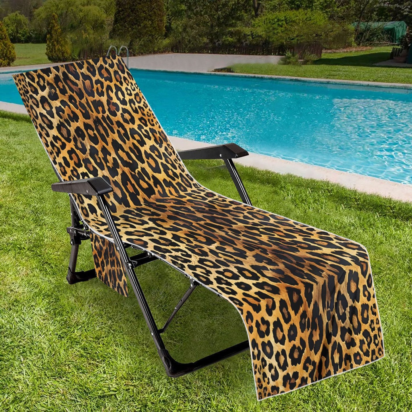 Chair Towel Cover, Portable Chaise Beach Towel, Sunbathing for Beach Pool Patio Garden Courtyard Outdoor Trips, （75x210cm）