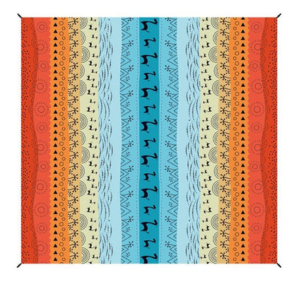 Beach Blanket Waterproof Sandproof Extra Large Beach Mat  for Adults Quick Drying Durable Outdoor Picnic Mat for Beach Travel Camping Hiking（Bohemian 210 * 200cm）