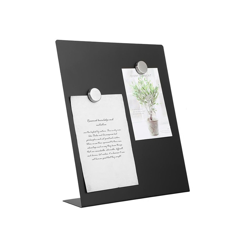 Magnet Board,Black Magnetic Board,Metal Magnetic Bulletin Board,Magnet Display Stand for Home, School, Kitchen, Office