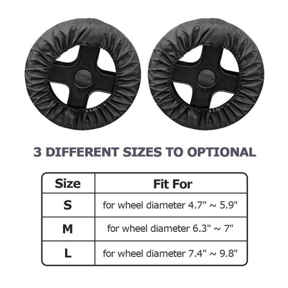 4Pcs Baby Stroller Wheel Cover, Dustproof Kid Baby Wheelchair Protector Pushchair Wheel Cover Stroller Accessory (2Pcs M + 2 Pcs L)