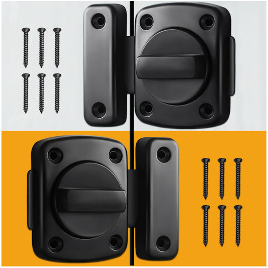 2pcs Door Latch Security Lock Compact Slide Bolt Latch for Doors Windows Easy One-Hand Operation Versatile Design for Home Office Use Durable Stylish Finish(Dumb Black Small)