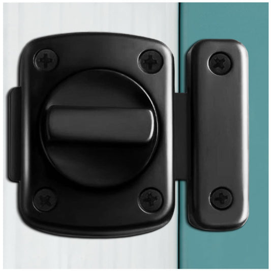 2pcs Door Latch Security Lock Compact Slide Bolt Latch for Doors Windows Easy One-Hand Operation Versatile Design for Home Office Use Durable Stylish Finish(Dumb Black Small)