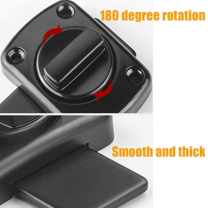 2pcs Door Latch Security Lock Compact Slide Bolt Latch for Doors Windows Easy One-Hand Operation Versatile Design for Home Office Use Durable Stylish Finish(Dumb Black Small)