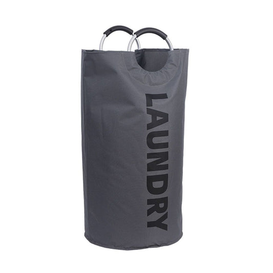 90L Large Laundry Basket, Collapsible Laundry Bag, Freestanding Tall Clothes Hamper, Foldable Washing Bin (Dark Blue)