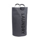 90L Large Laundry Basket, Collapsible Laundry Bag, Freestanding Tall Clothes Hamper, Foldable Washing Bin (Dark Blue)