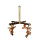 360° Rotating  with Natural Chew Toys - Spinning Bird Toys Cage Accessories- Parrot Wooden Stand for Small and Medium Birds （Bite string style）