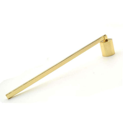 2pcs Candle Snuffer, Golden Candle Snuffer Extinguisher with Long Handle, Gold Color Stainless Steel Wick Flame Snuffer for Putting Out Candle Flame Safely