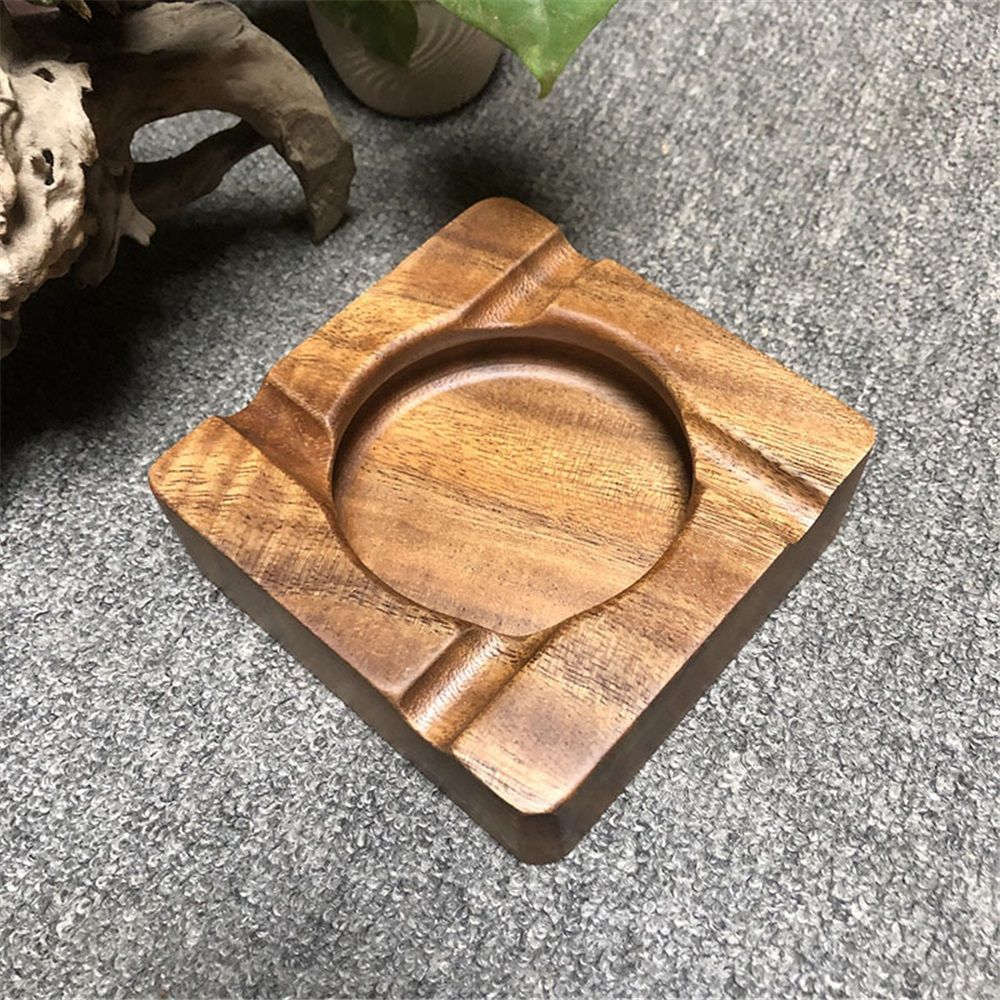 Wooden handmade ashtray | Office, home, car, outdoor ashtray | Ashtray | Decorative ashtray（13CM）
