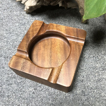 Wooden handmade ashtray | Office, home, car, outdoor ashtray | Ashtray | Decorative ashtray（13CM）