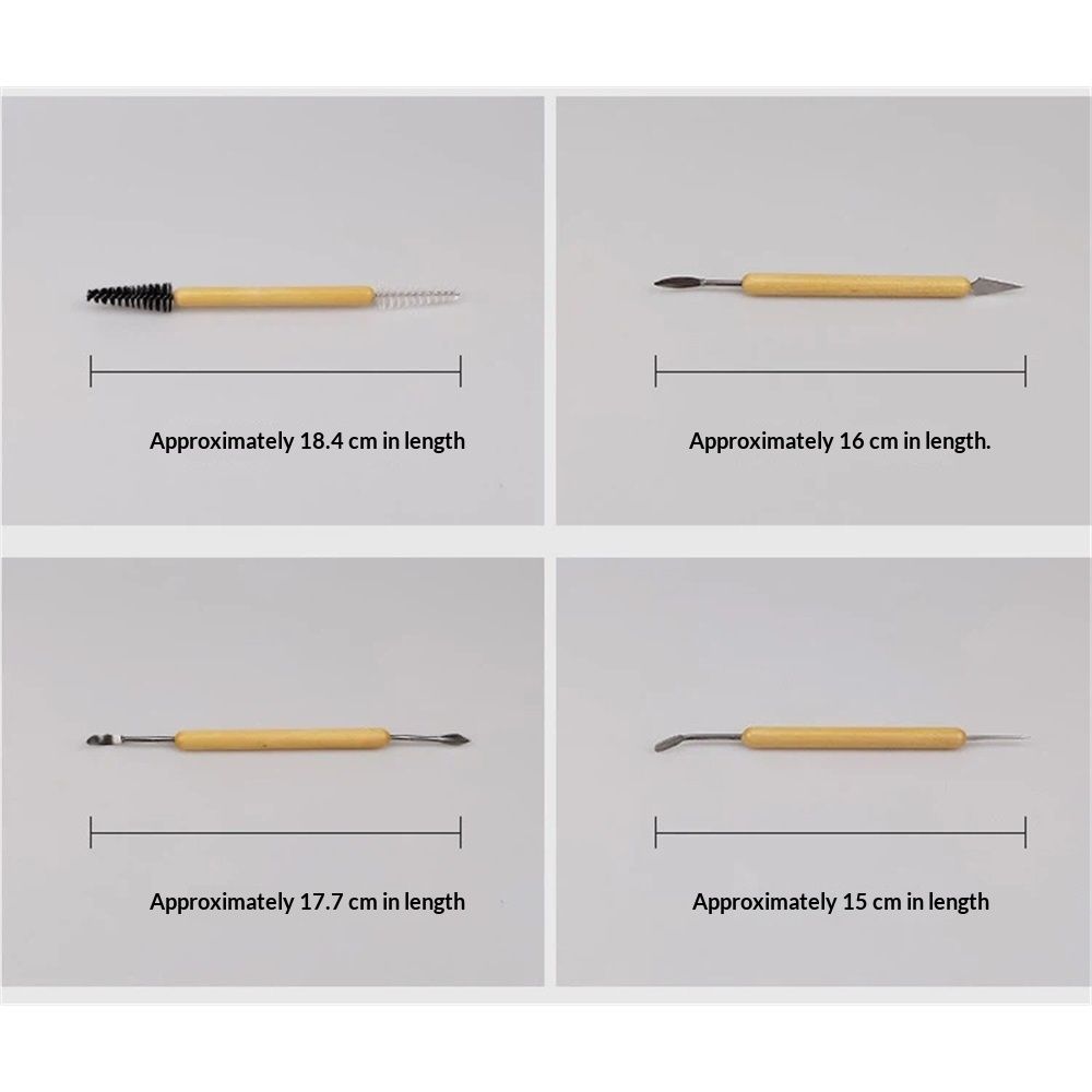 11 Pcs Pottery & Clay Sculpting Tools, Double-Sided, Ceramics Tools Smooth Wooden Handles for Trimming, Embossing Pattern.