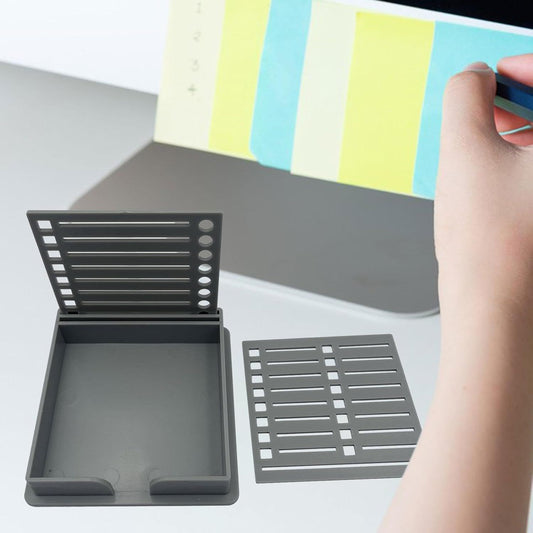 Sticky Note Dispenser, Note Pad Holder Note Template Organizer for Classroom, Home, Office, Grey 2pcs