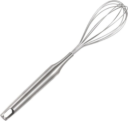 304 Stainless Steel Whisks Egg Beater Egg Mixer Manual Agitator Eco-Friendly Blender Egg Tool Kitchen Gadgets（silvery）