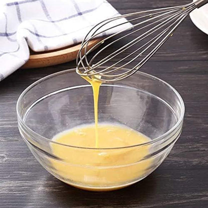 304 Stainless Steel Whisks Egg Beater Egg Mixer Manual Agitator Eco-Friendly Blender Egg Tool Kitchen Gadgets（silvery）