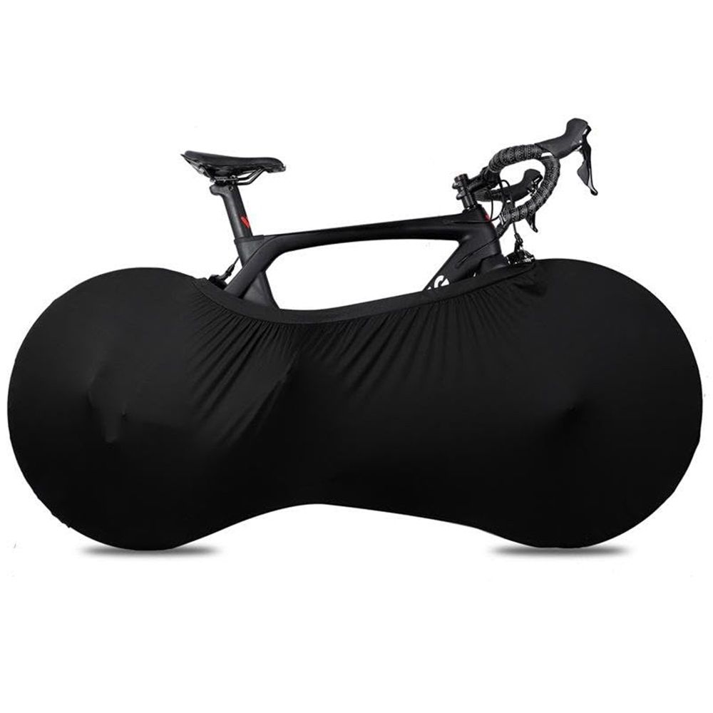 Bike Wheel Cover Indoor Dust-Proof and High Elasticity Bicycle Wheel Bag mountain bike protective cover, outdoor（Half Pack Black）