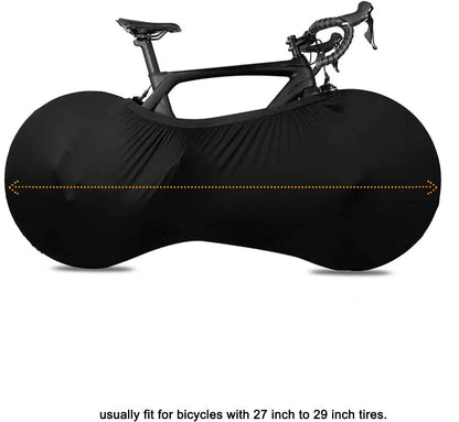Bike Wheel Cover Indoor Dust-Proof and High Elasticity Bicycle Wheel Bag mountain bike protective cover, outdoor（Half Pack Black）