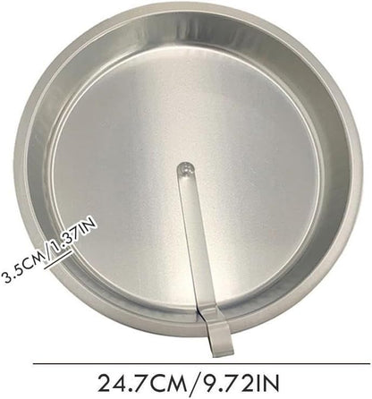 2pcs Easy Out Cake Pan with Quick Release Lever, Non-Stick Stainless Steel Baking Pan for Cheesecake , Oven-Safe for Beginners（25*25*3.5cm）
