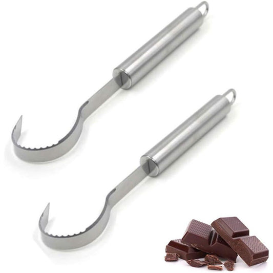 2pcs Chocolate Cheese Butter Shaver, Slicer Hook Shape Cake Decorations Graters Shavings Knife, Planer Baking Utensils