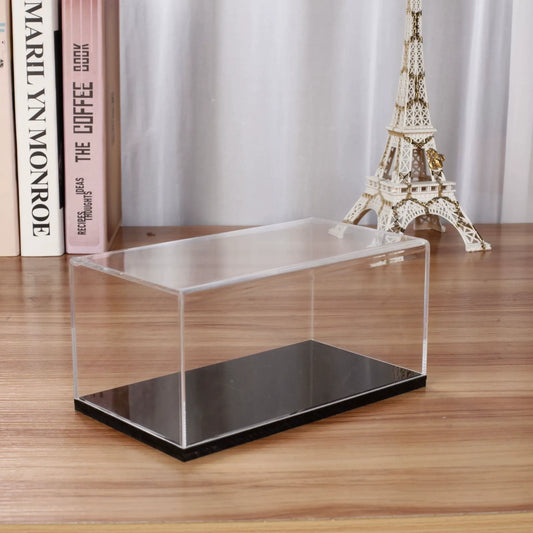 Acrylic Display Case Plastic Box Cube Storage Box Clear Small Assemble Dustproof Showcase  for Collectibles Items（14*7*7.7cm）