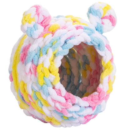 Bird's Nest, Breeding Room Parrot Nesting with Cockcomb, Lovebird, Canary, Sparrow, Cute Ear Design Bird's Nest  (Multi-Colored)