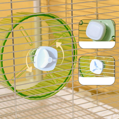 17cm  Parrot Silent Running Wheel, Parrot Exercise Wheel, Birds, Parrots, Turtles, Hamsters, Small Animal Quiet Running Wheel (Green)