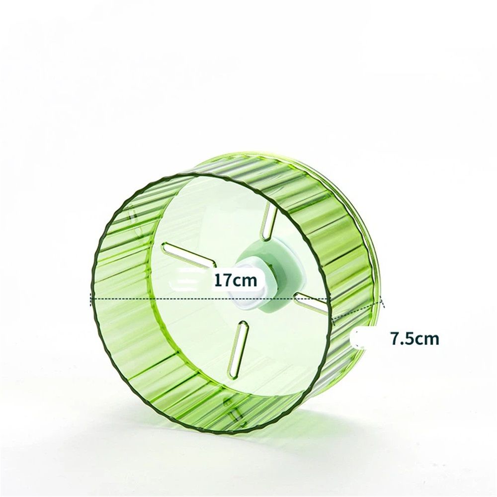 17cm  Parrot Silent Running Wheel, Parrot Exercise Wheel, Birds, Parrots, Turtles, Hamsters, Small Animal Quiet Running Wheel (Green)