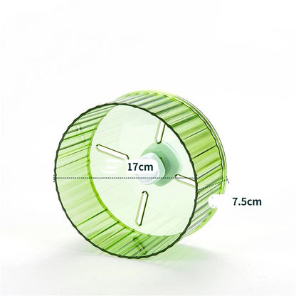 17cm  Parrot Silent Running Wheel, Parrot Exercise Wheel, Birds, Parrots, Turtles, Hamsters, Small Animal Quiet Running Wheel (Green)