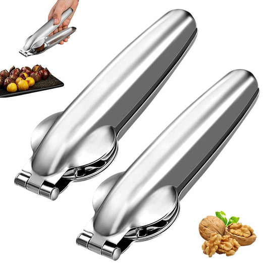 Chestnut Open Clip, Stainless Steel Chestnut Cutter Tool, Kitchen Peeler Clip for Chestnuts, Nut Opener Nut Knife for Pecan Cracker (Classic/2pcs)