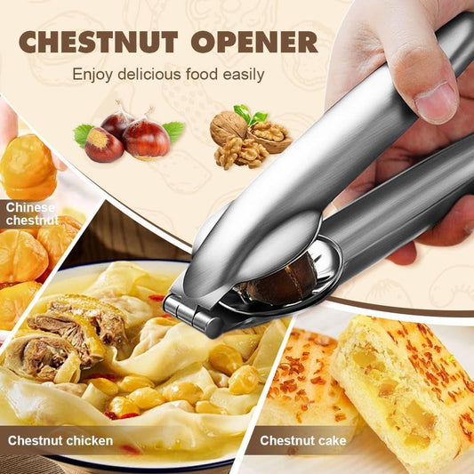Chestnut Open Clip, Stainless Steel Chestnut Cutter Tool, Kitchen Peeler Clip for Chestnuts, Nut Opener Nut Knife for Pecan Cracker (Classic/2pcs)